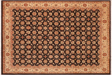 handmade Transitional Kafkaz Chobi Ziegler Brown Beige Hand Knotted RECTANGLE 100% WOOL area rug 8 x 10